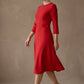 Seed Gresham 3/4 Sleeve Knee Length A-Line Dress 