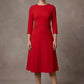 Seed Gresham 3/4 Sleeve Knee Length A-Line Dress 