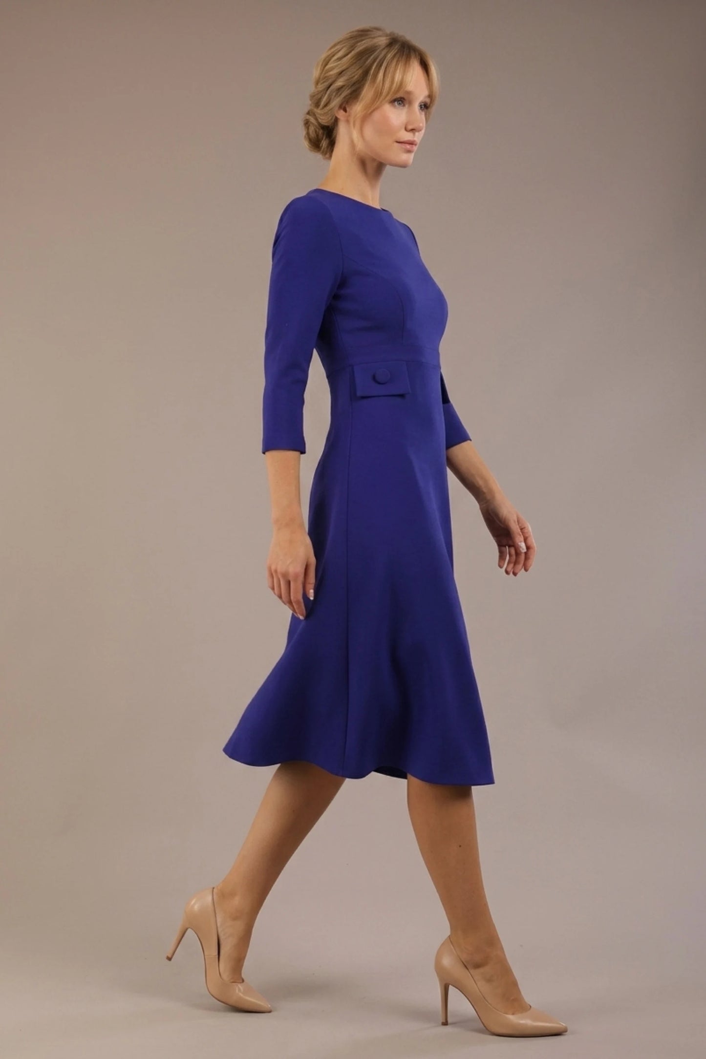 Seed Gresham 3/4 Sleeve Knee Length A-Line Dress 