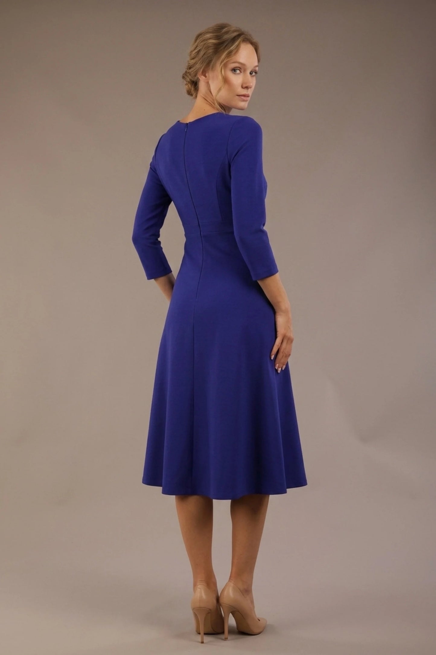 Seed Gresham 3/4 Sleeve Knee Length A-Line Dress 