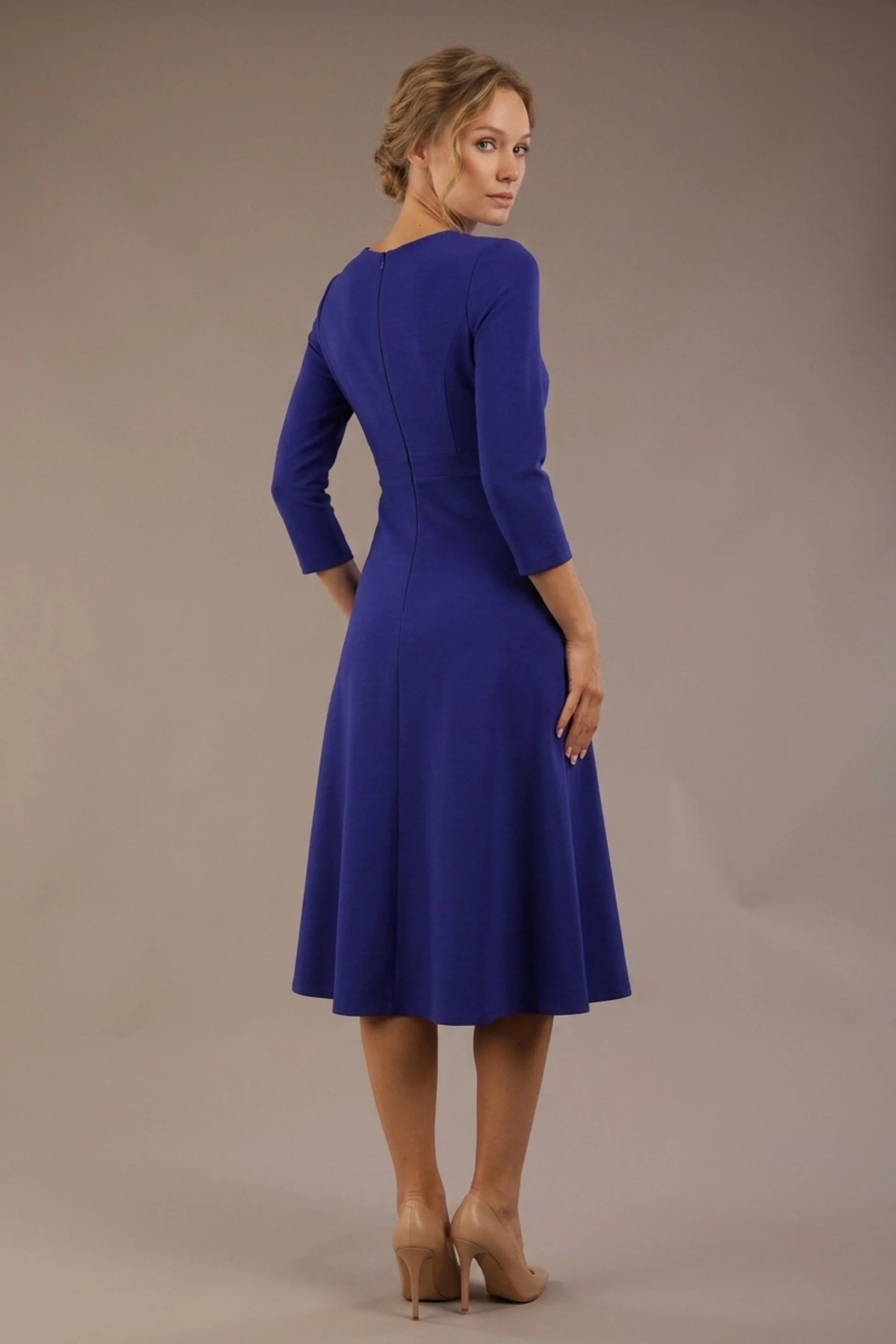 Seed Gresham 3/4 Sleeve Knee Length A-Line Dress 
