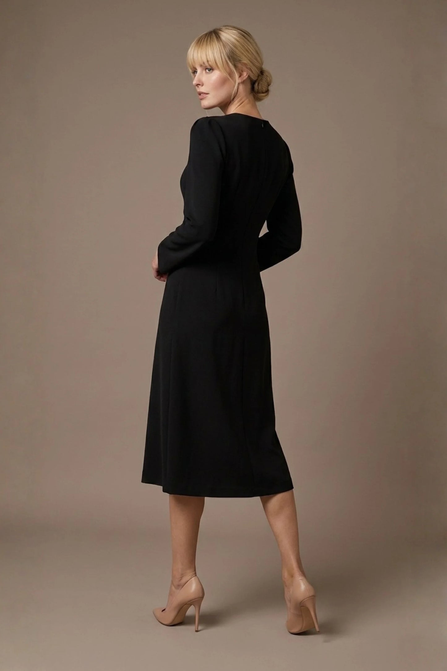 Epsom Long Sleeve A-Line Dress 