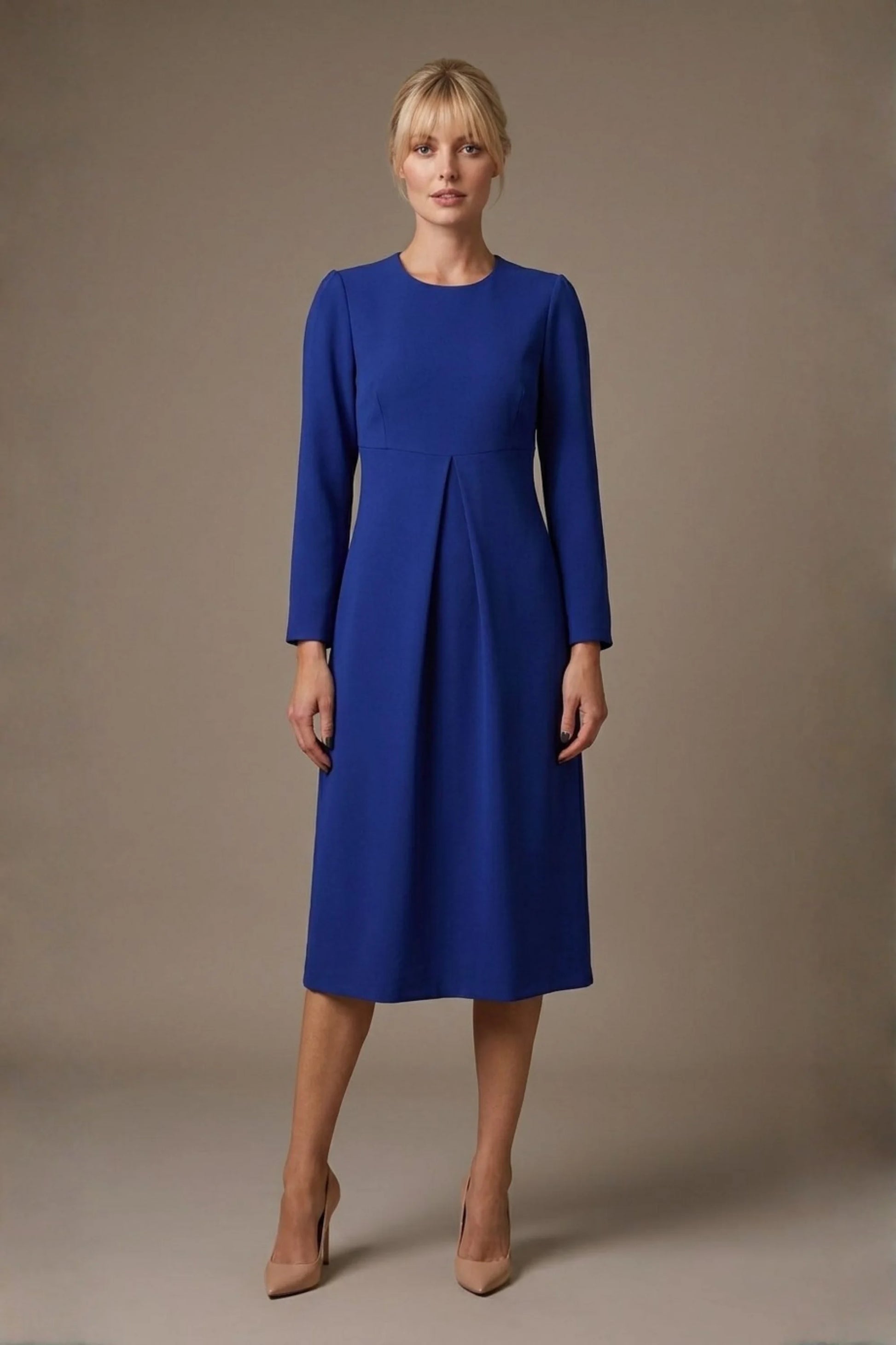 Epsom Long Sleeve A-Line Dress 