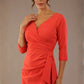 Bronwen 3/4 sleeved Tie Pencil Dress 