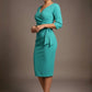 Bronwen 3/4 sleeved Tie Pencil Dress 