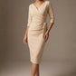 Bronwen 3/4 sleeved Tie Pencil Dress 