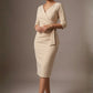 Bronwen 3/4 sleeved Tie Pencil Dress 