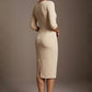 Bronwen 3/4 sleeved Tie Pencil Dress 