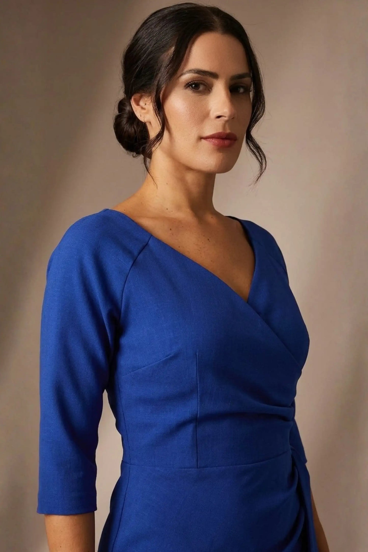 Bronwen 3/4 sleeved Tie Pencil Dress 