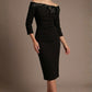 Rosalind Off Shoulder Bow Detail Pencil Dress 