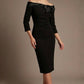 Rosalind Off Shoulder Bow Detail Pencil Dress 