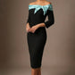 Rosalind Off Shoulder Bow Detail Pencil Dress 