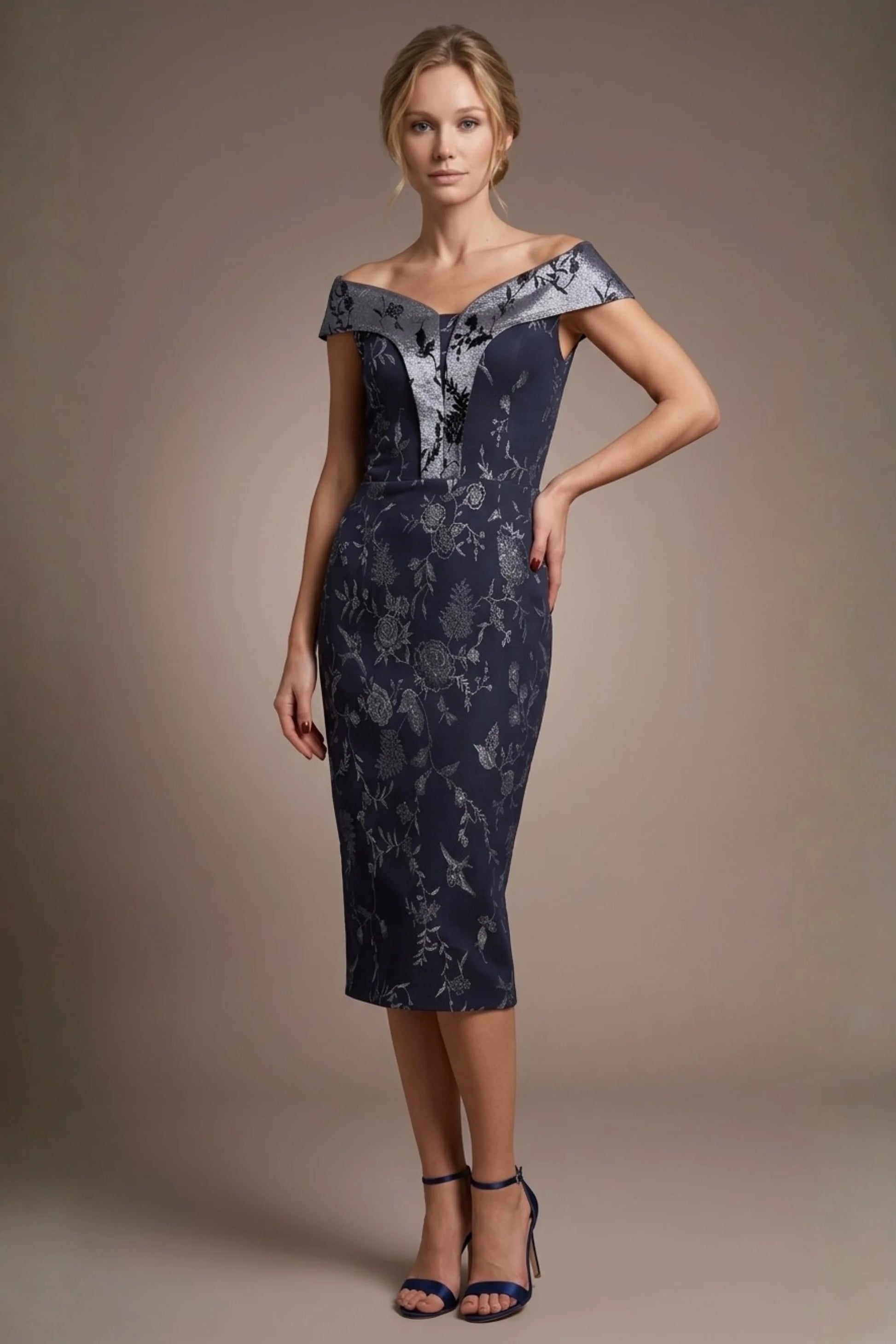 Florence Off Shoulder Pencil dress