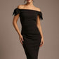 Strand Off-Shoulder Bow Tie Dress (Black)