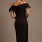 Strand Off-Shoulder Bow Tie Dress back view (Black)