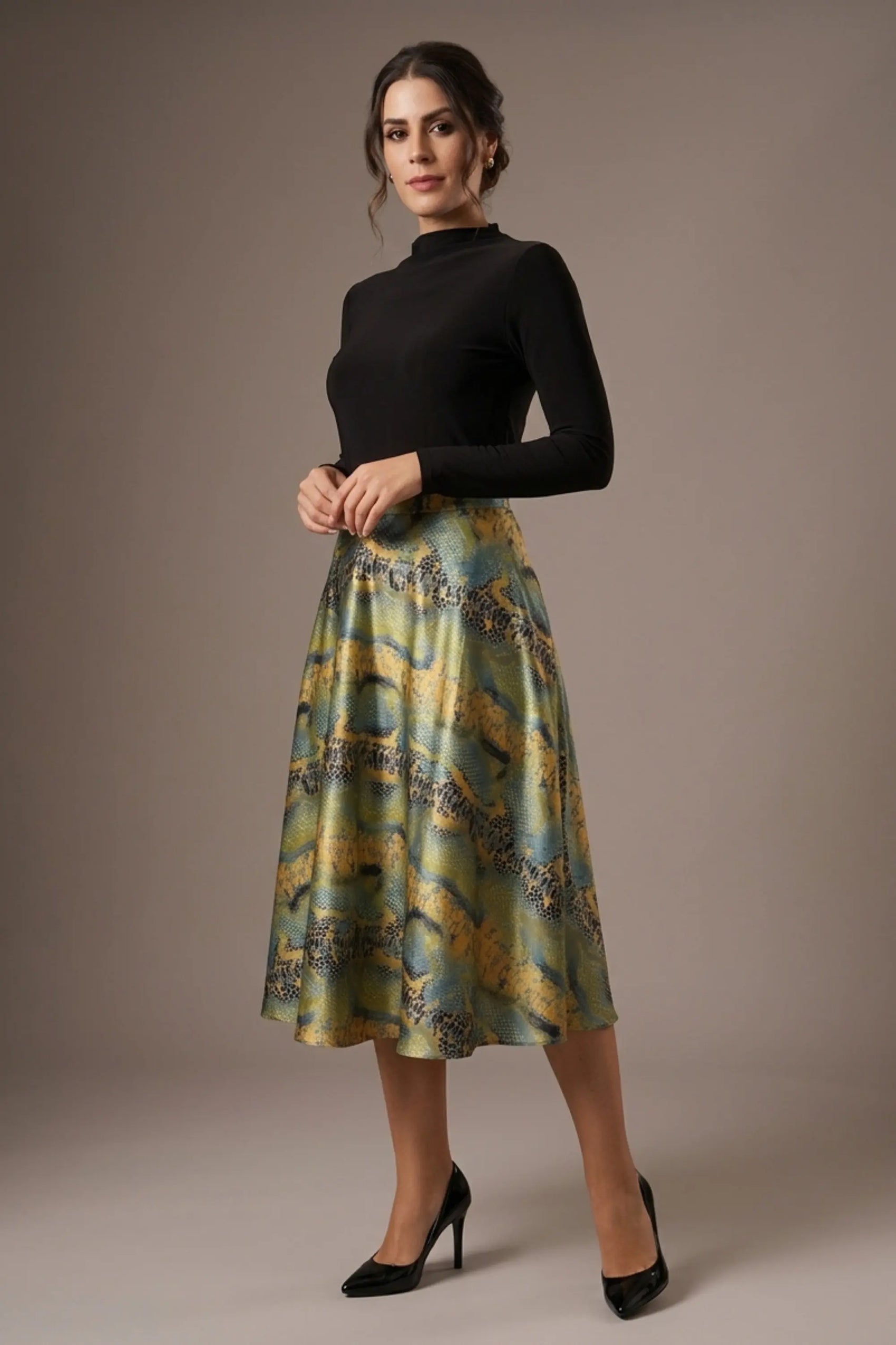 Gwendolyn Midi Length Skirt 