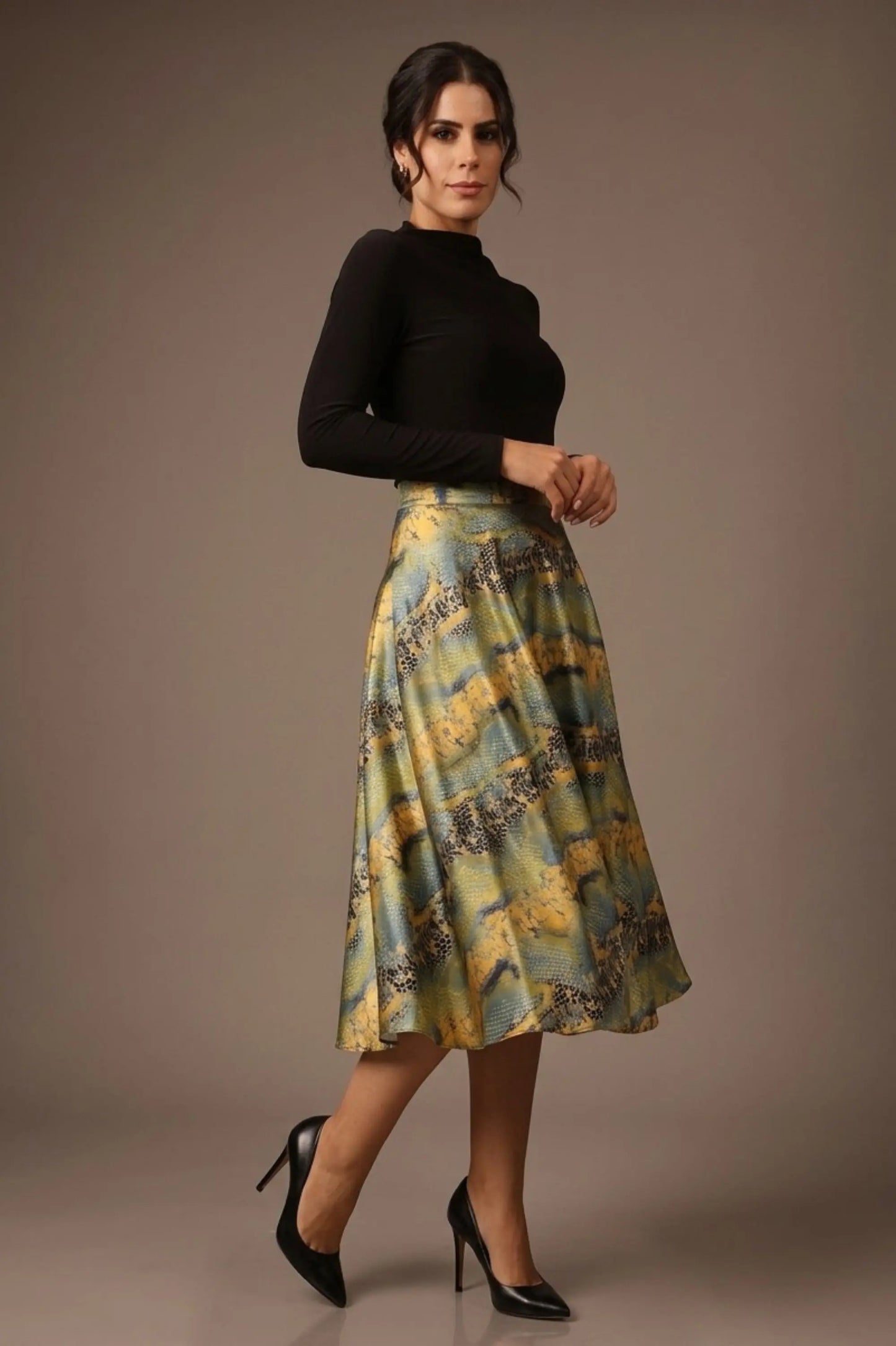 Gwendolyn Midi Length Skirt 