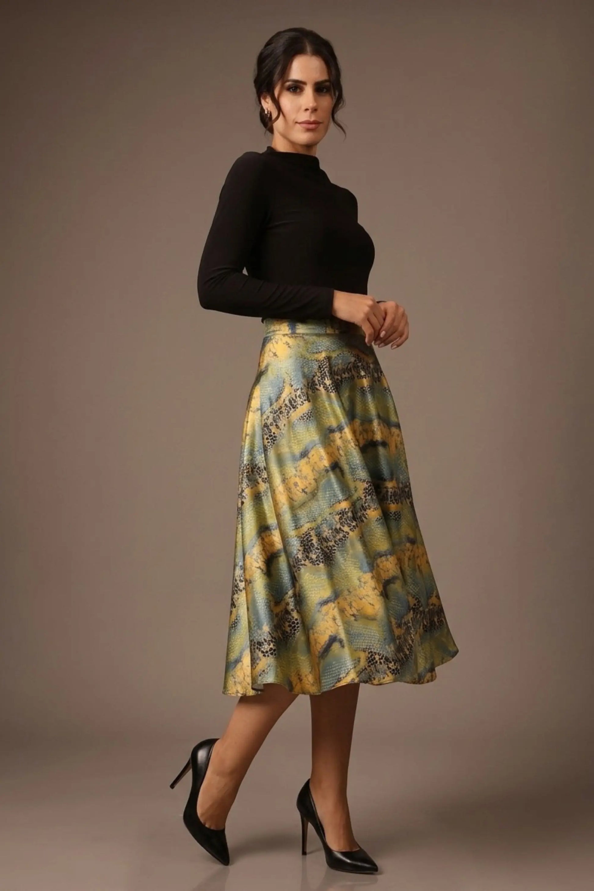Gwendolyn Midi Length Skirt 