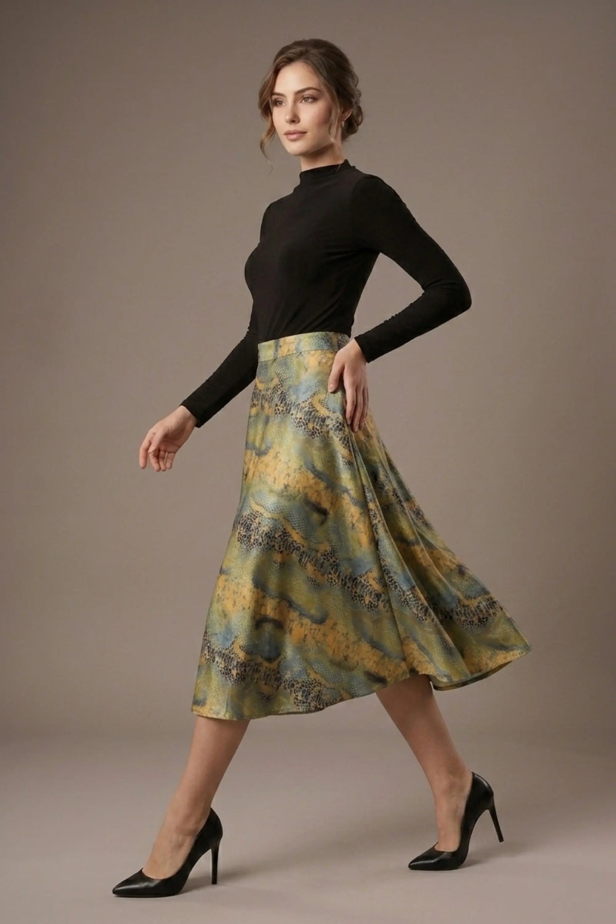 Gwendolyn Midi Length Skirt 