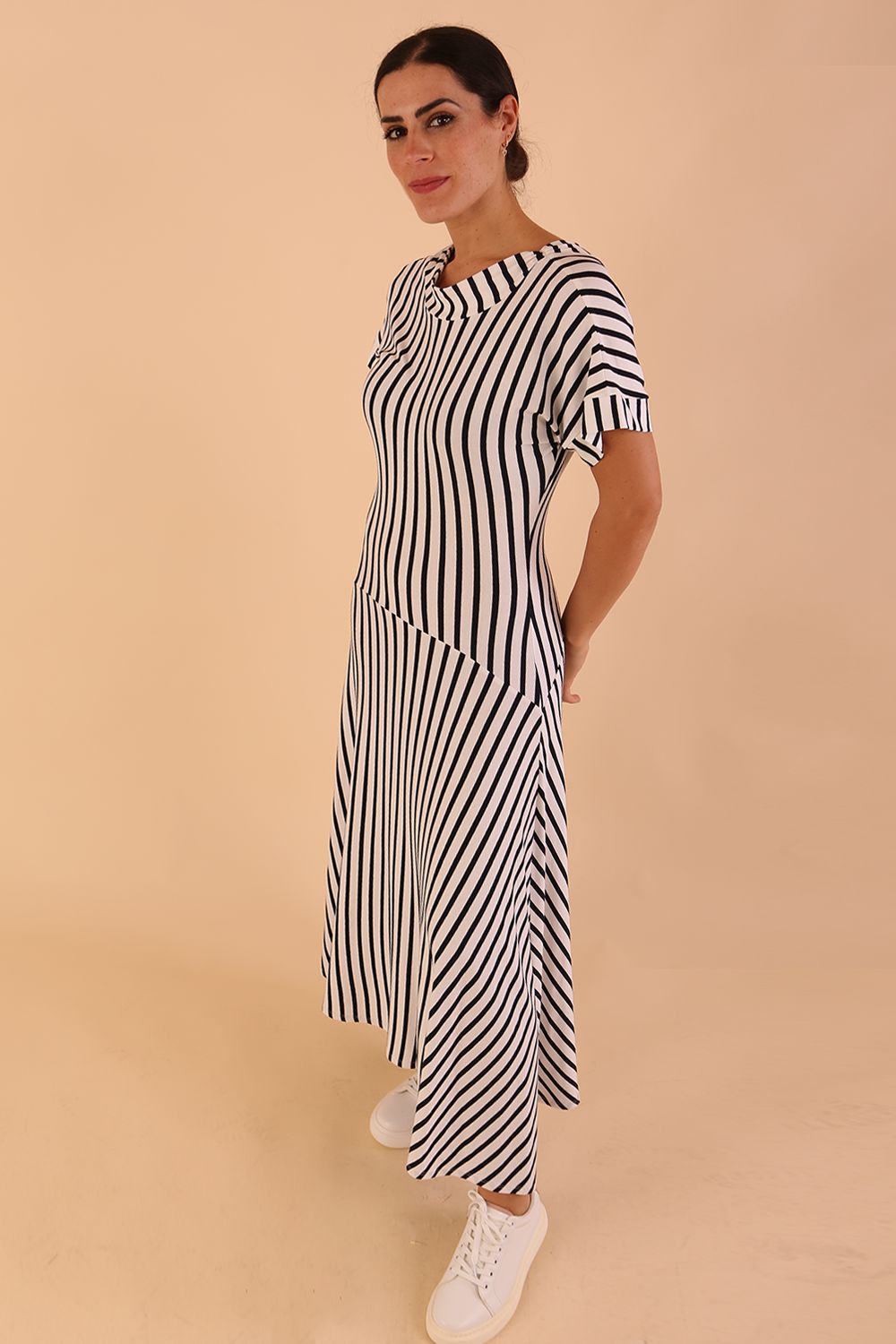 Selene Stripes Swing Dress