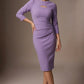 Clementine Keyhole Sleeved Pencil Dress 