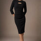 Clementine Keyhole Sleeved Pencil Dress 