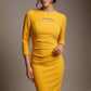Clementine Keyhole Sleeved Pencil Dress 