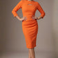 Clementine Keyhole Sleeved Pencil Dress 