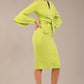 Hobson ruffled sleeves Pencil Dress