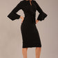 Hobson ruffled sleeves Pencil Dress