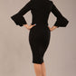 Hobson ruffled sleeves Pencil Dress