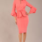 Hobson ruffled sleeves Pencil Dress