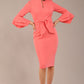 Hobson ruffled sleeves Pencil Dress