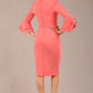 Hobson ruffled sleeves Pencil Dress