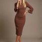 Seed Cicely Rosette Cuff Dress