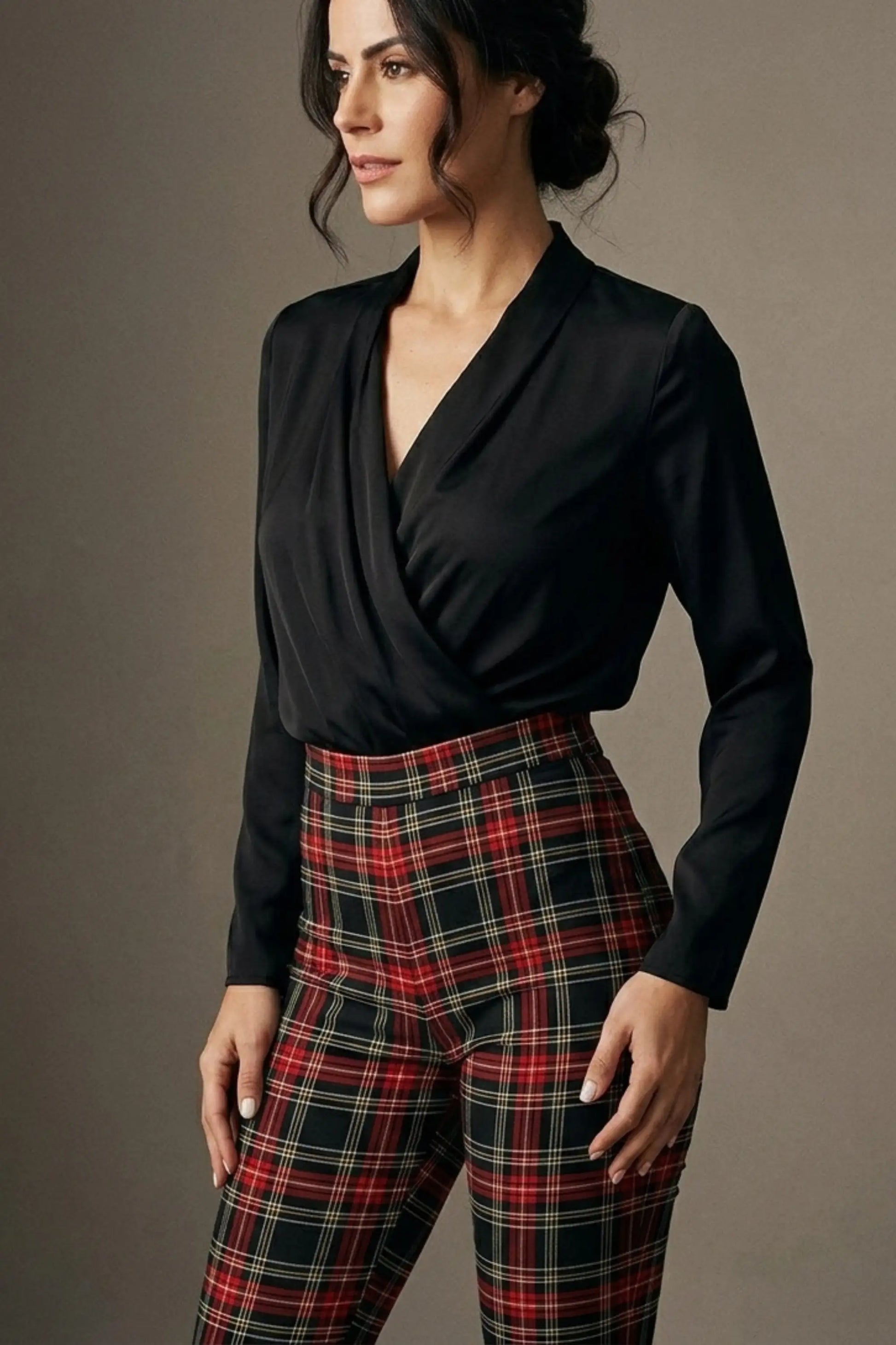 Cressida Tartan Stretch Trousers 