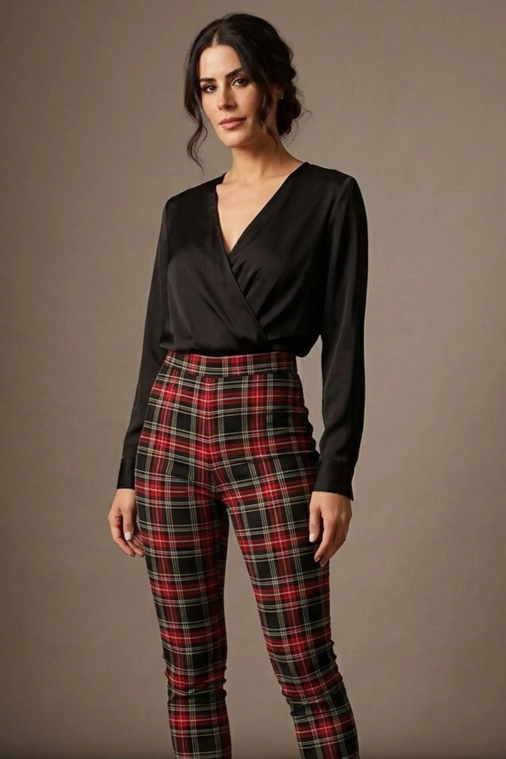 Cressida Tartan Stretch Trousers 