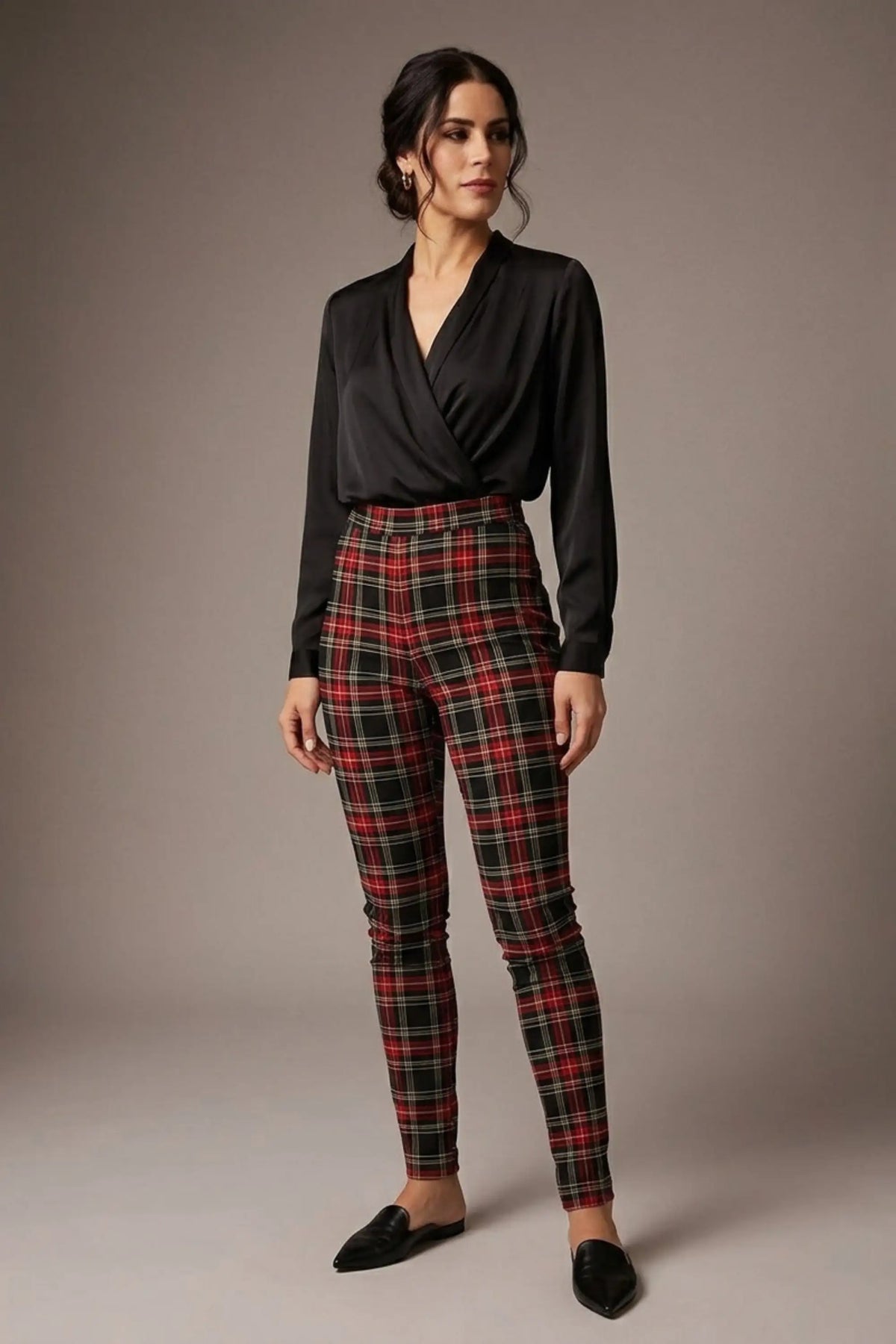 Cressida Tartan Stretch Trousers 