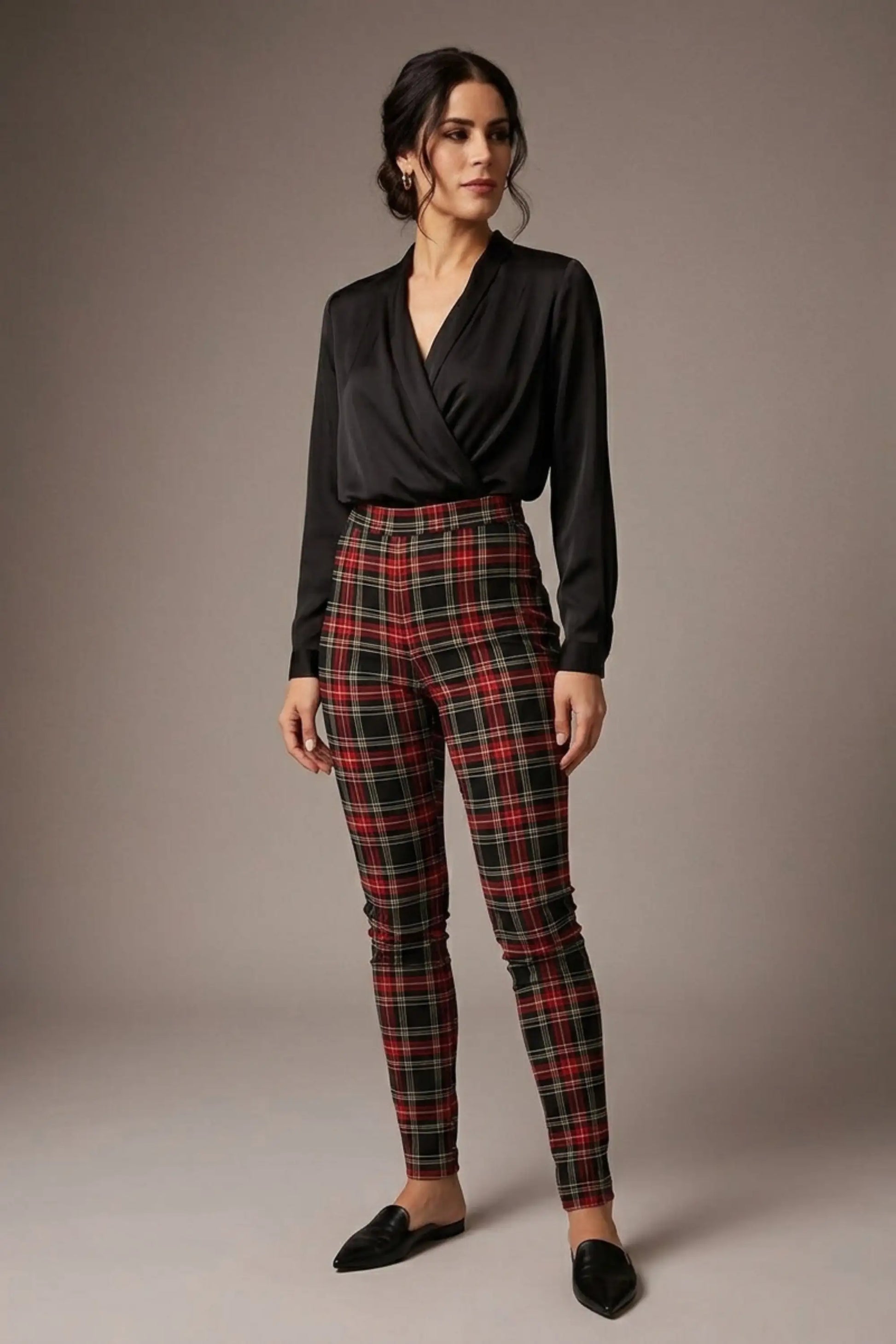 Cressida Tartan Stretch Trousers 