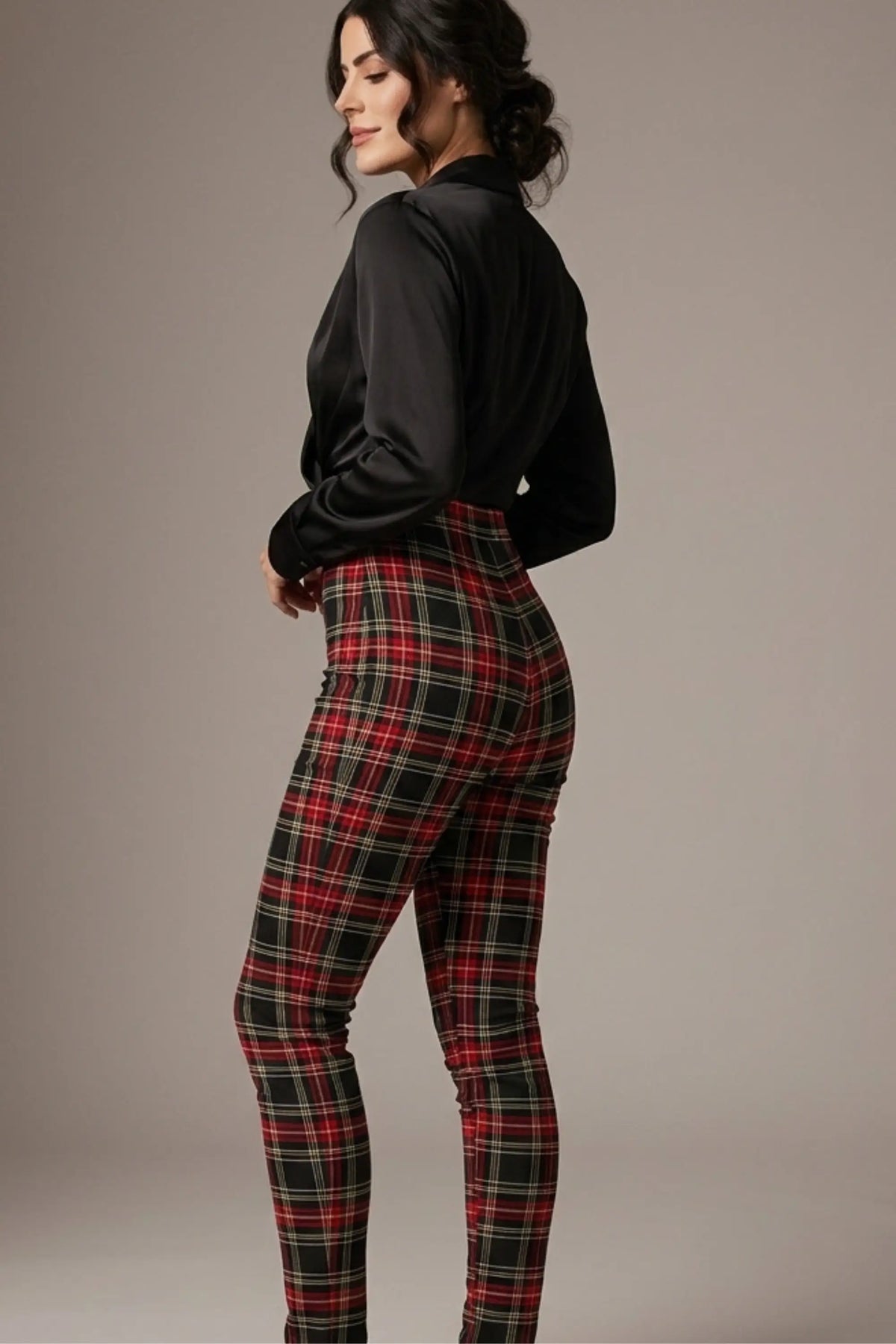 Cressida Tartan Stretch Trousers 