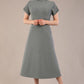 (PRE-ORDER) Kira Short-Sleeved Bond A-Line Midi Dress