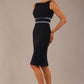 Bijou Sleeveless Bodycon Pencil Dress with Satin Detail