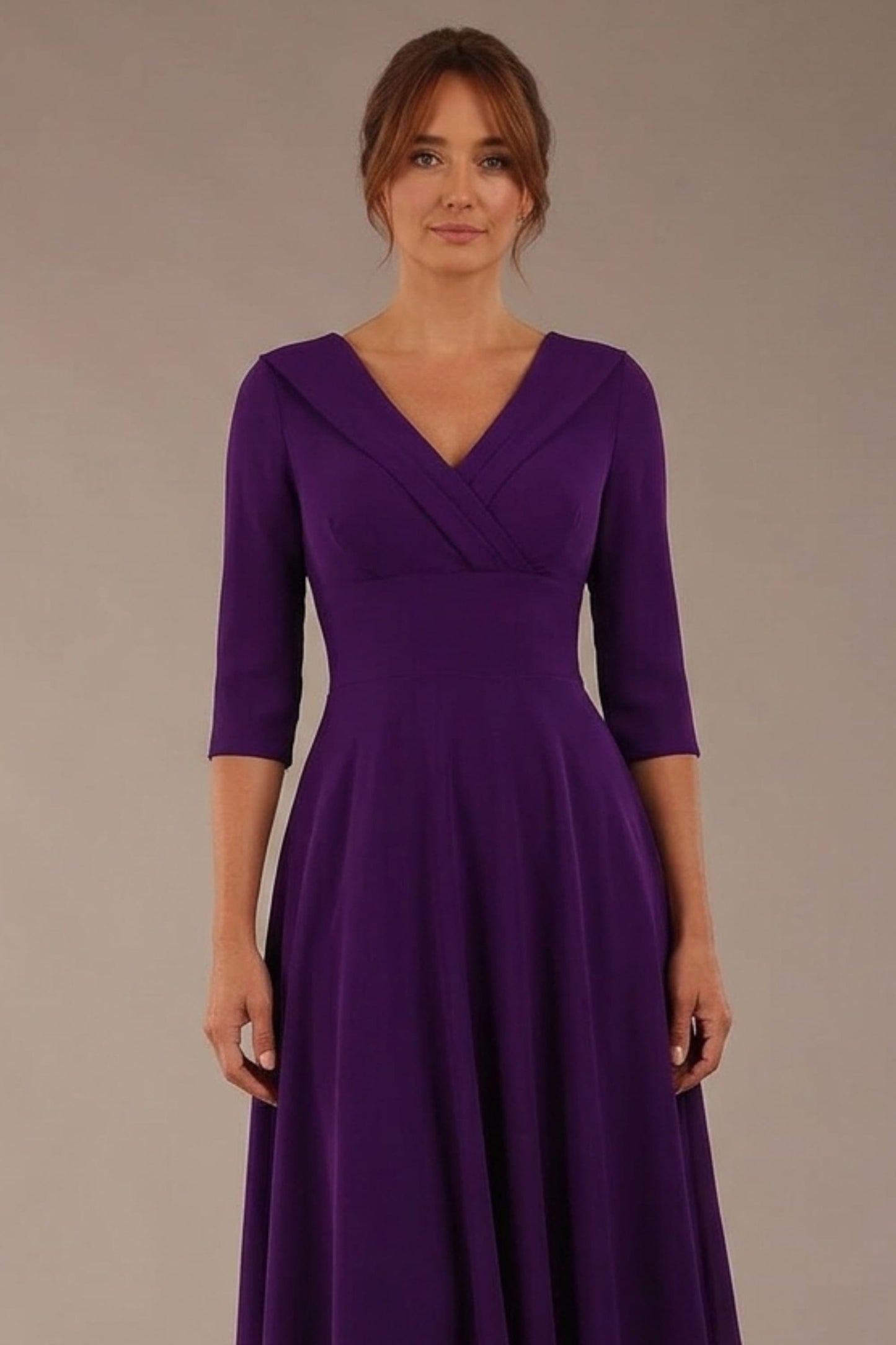 Fabienne 3/4 sleeved A-line Dress with pockets 