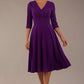 Fabienne 3/4 sleeved A-line Dress with pockets 