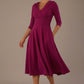 Fabienne 3/4 sleeved A-line Dress with pockets 