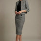 Kaira Cropped Dogtooth Stretch Jacket