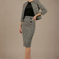 Solara Dogtooth Stretch Pencil Skirt