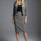 Kaira Cropped Dogtooth Stretch Jacket