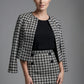 Kaira Cropped Dogtooth Stretch Jacket