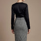 Solara Dogtooth Stretch Pencil Skirt